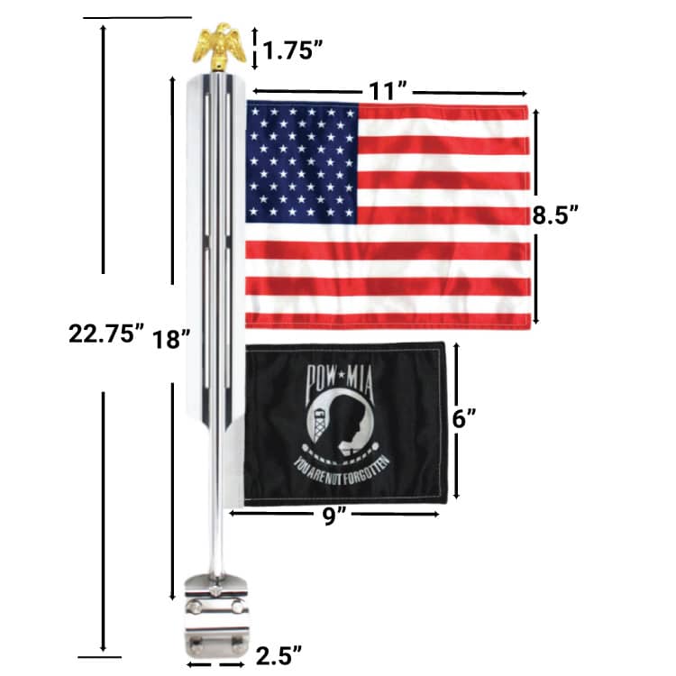 X50 truck flag mount 2 flag dimensions
