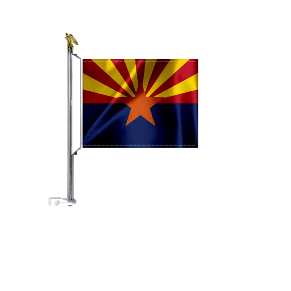 Motorcycle Flag Mount with 8x11" Arizona State Flag