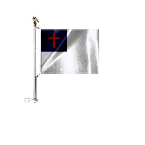 Motorcycle Flag Mount With 8x11in Christian Flag