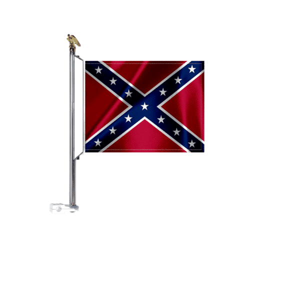 Motorcycle Flag Mount With 8x11in Dixie/Southern Cross/Confederate Flag