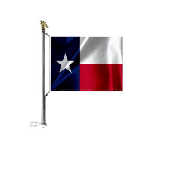 Motorcycle Flag Mount With 8x11in Texas State Flag