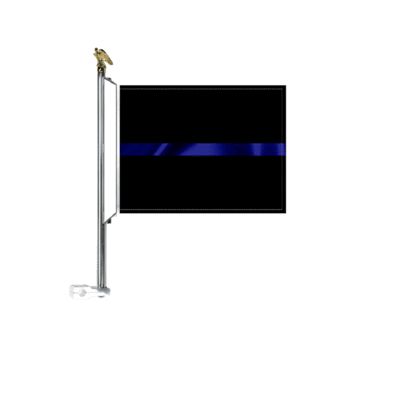 Motorcycle Flag Mount With 8x11in Thin Blue Line Flag