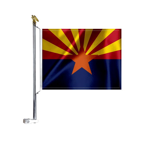 Motorcycle Flag Mount With 11.5x15" Arizona Flag