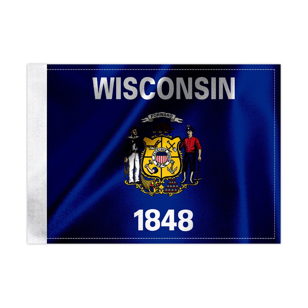 Wisconsin state flag for cars trucks and motorcycles