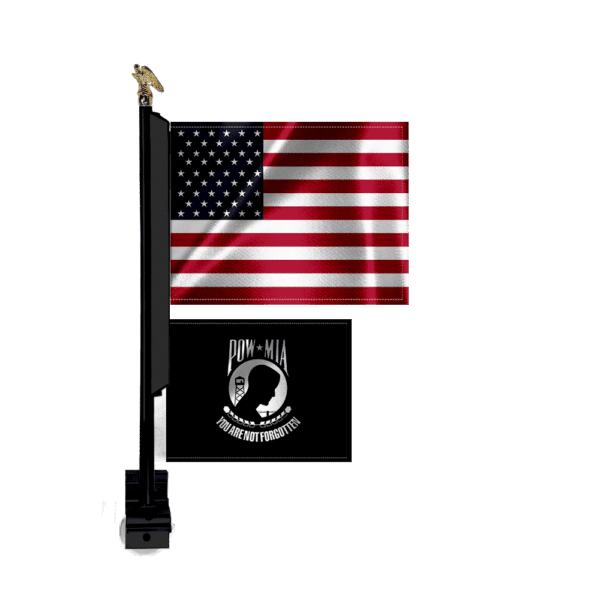 Black-Car-Mount-American-US-Flag-POW-Flag
